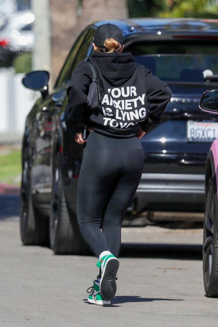 Addison Rae Candids In Black Tights Heading To Pilates Class In West Hollywood