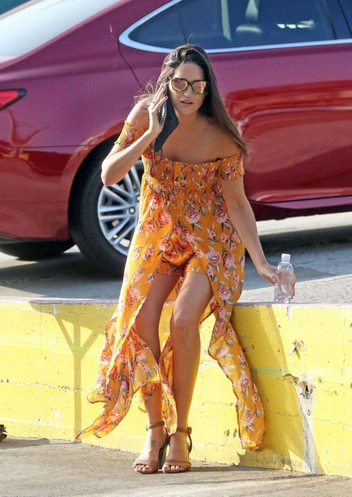 Pretty Jessica Ciencin Henriquez Candids While Talking On The Phone