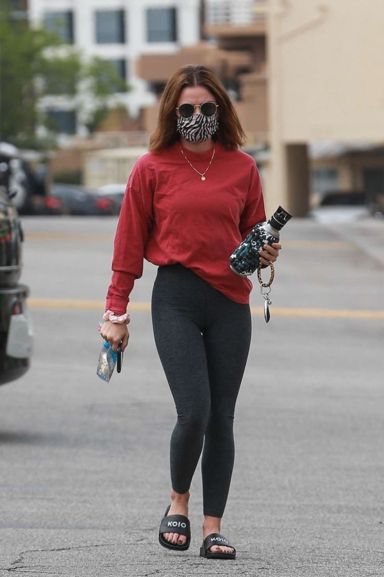 Lucy Hale Candids While Going To A Pilates Class In Los Angeles