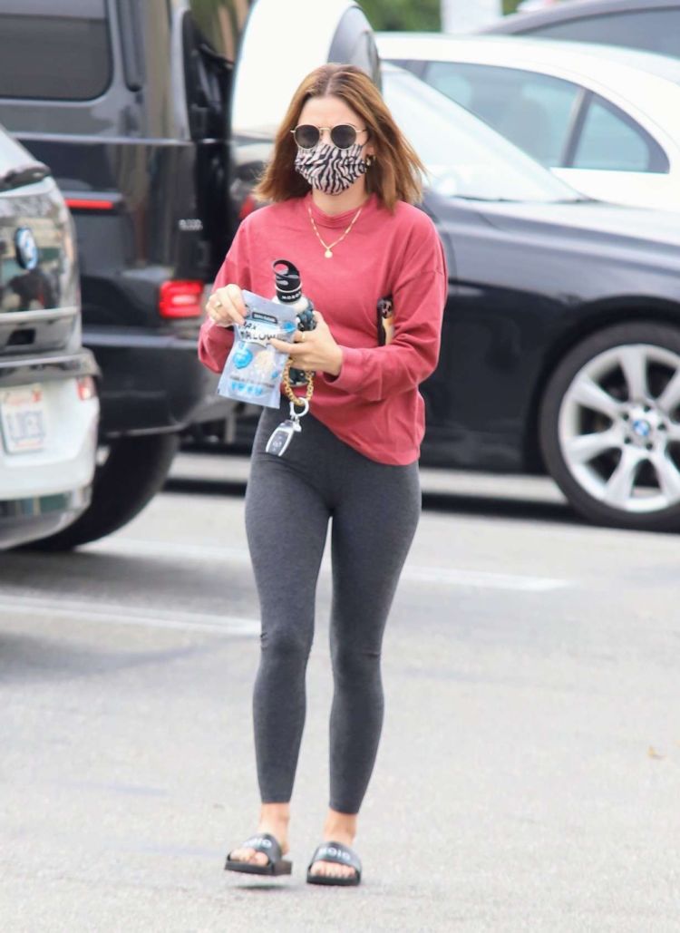 Lucy Hale Candids While Going To A Pilates Class In Los Angeles