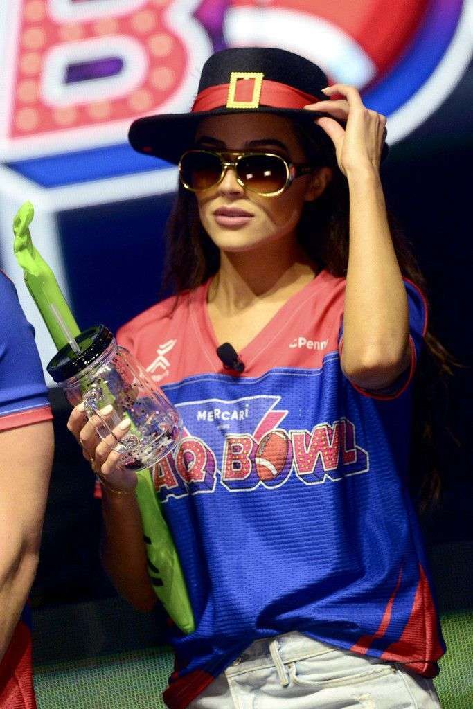 Olivia Culpo Spotted In Shorts At The SHAQ Bowl In Tampa Bay
