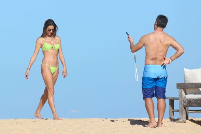 Alessandra Ambrosio Poses For Bikini Shoot On A Beach In Trancoso