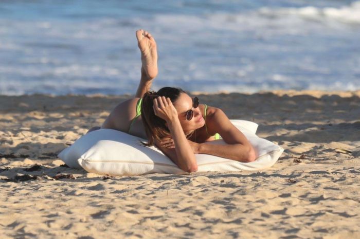 Alessandra Ambrosio Poses For Bikini Shoot On A Beach In Trancoso