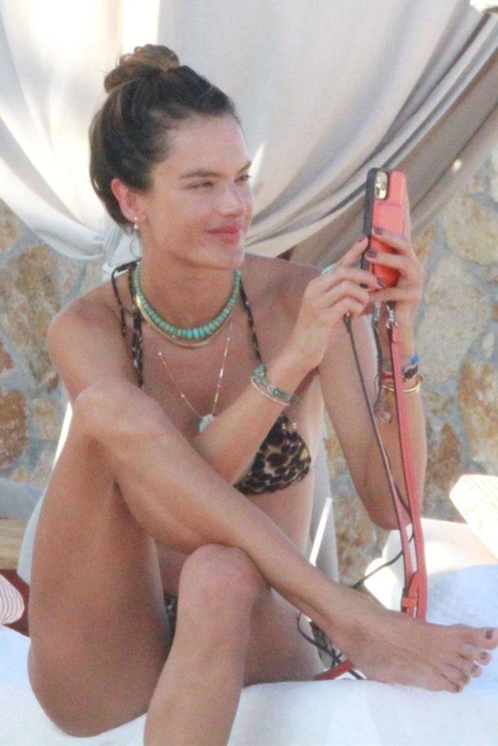 Alessandra Ambrosio Enjoying In Bikini At Cabo San Lucas