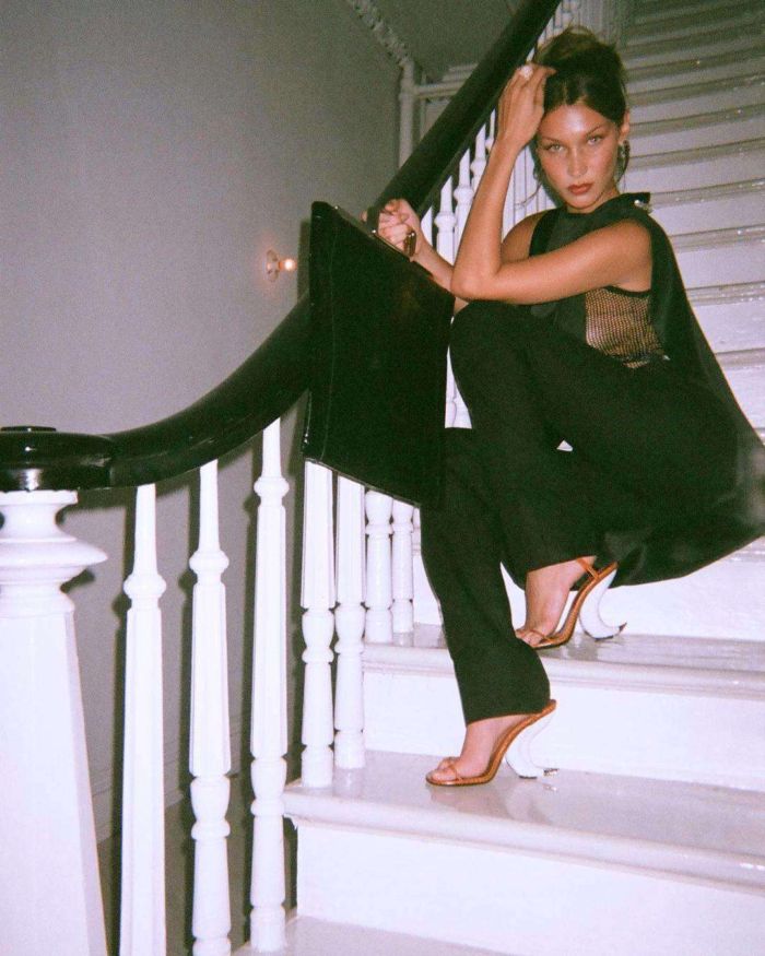 Bella Hadid Poses For A Special Black Dress Photoshoot