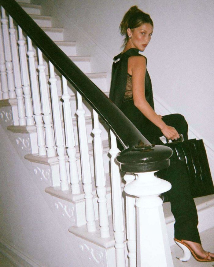 Bella Hadid Poses For A Special Black Dress Photoshoot
