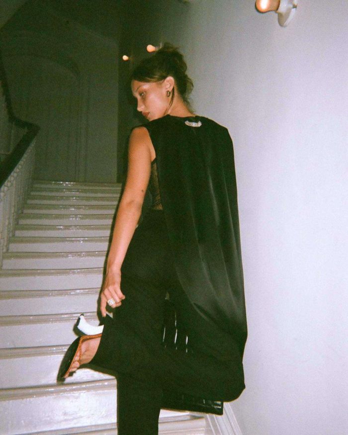 Bella Hadid Poses For A Special Black Dress Photoshoot