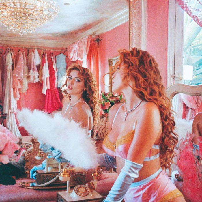 Bella Thorne In A Colourful Vintage Lingerie Shoot