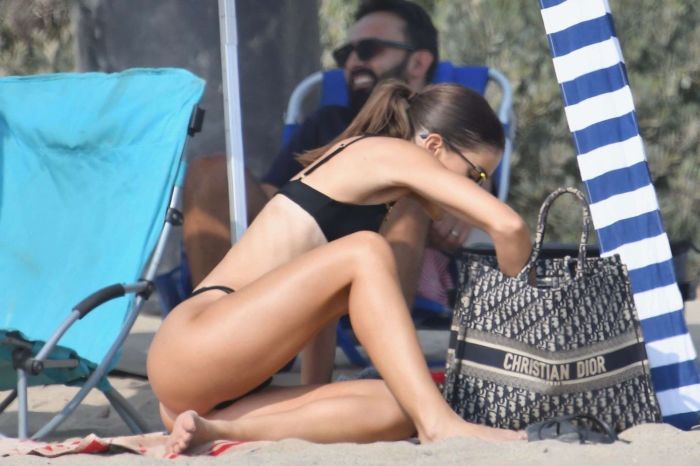 Camila Coelho Playing Volleyball In Bikini On The Beach In Santa Monica
