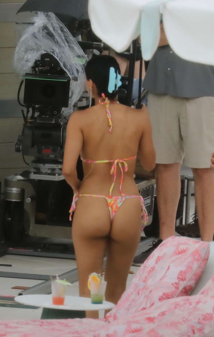 Camila Mendes In Bikini On The 'Strangers' Movie Set At Miami Beach