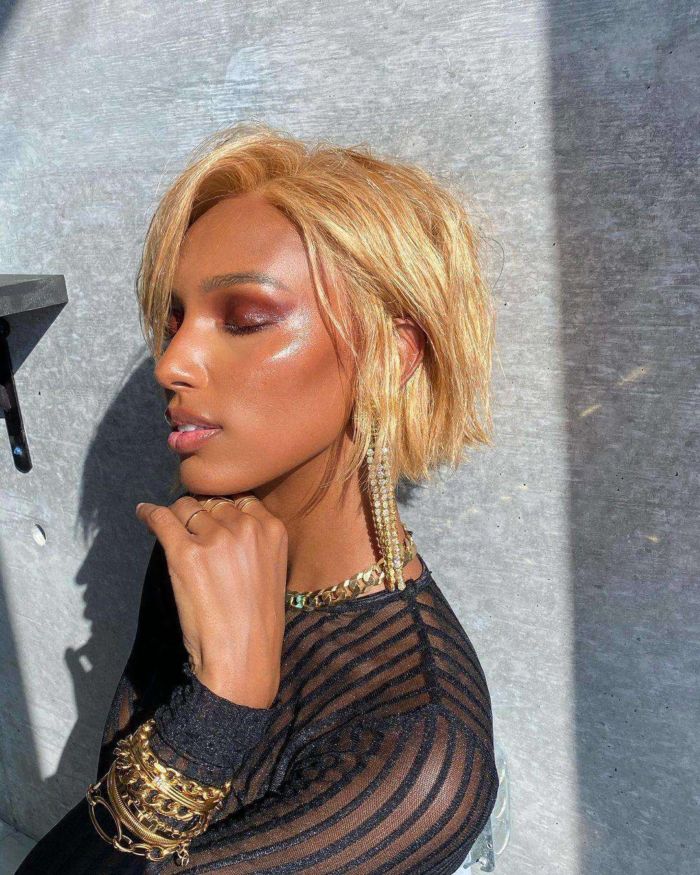 Supermodel Jasmine Tookes Shoots In A Black Dress