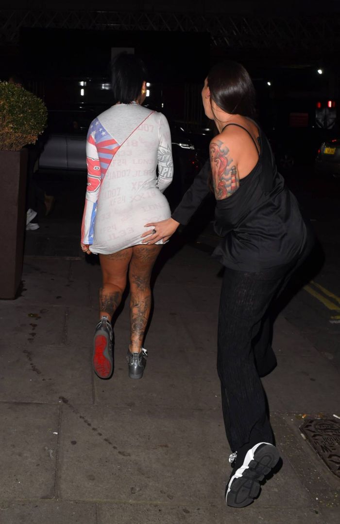 Jemma Lucy In A Mini Dress For A Night Out At Novikov Restaurant In Mayfair, London