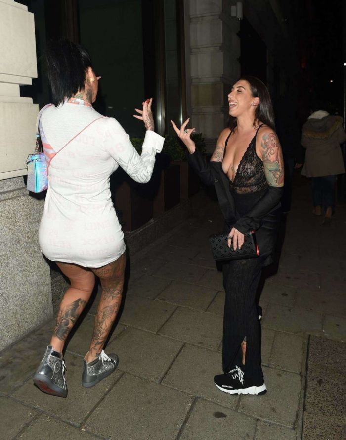 Jemma Lucy In A Mini Dress For A Night Out At Novikov Restaurant In Mayfair, London