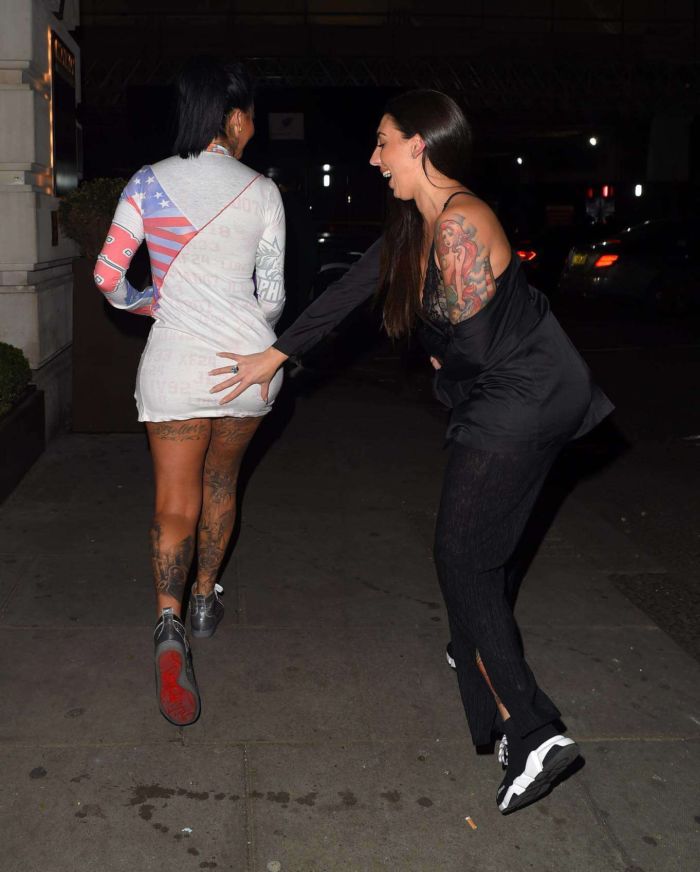 Jemma Lucy In A Mini Dress For A Night Out At Novikov Restaurant In Mayfair, London