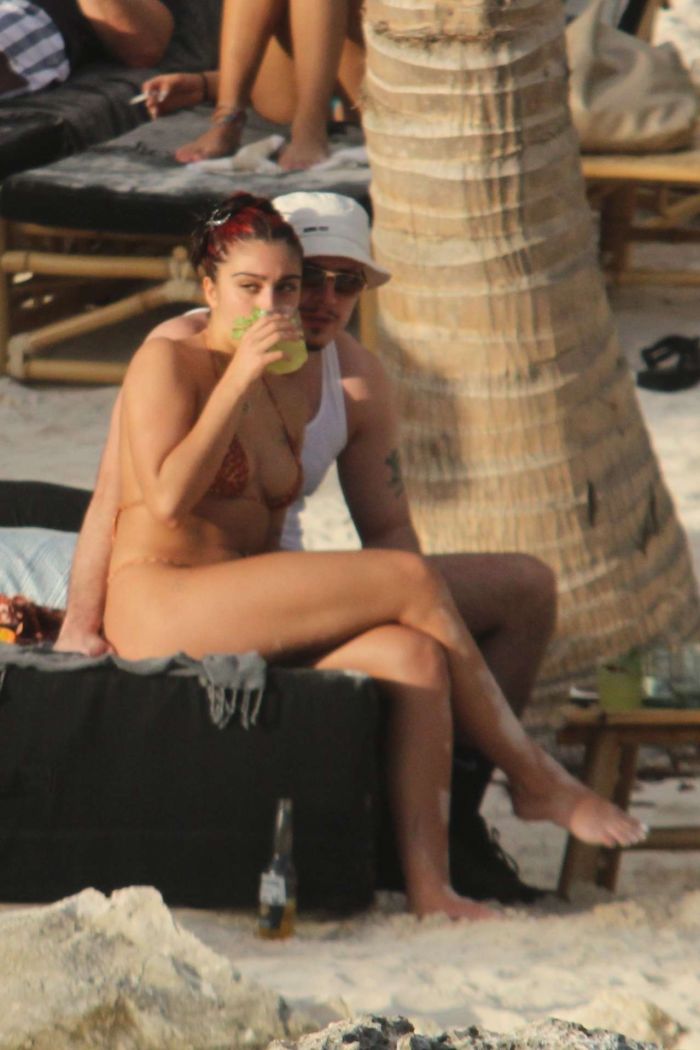 Lourdes Leon Vacationing In A Bikini At A Beach In Tulum