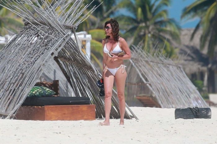Luann De Lesseps Hits The Beach In A White Bikini In Tulum