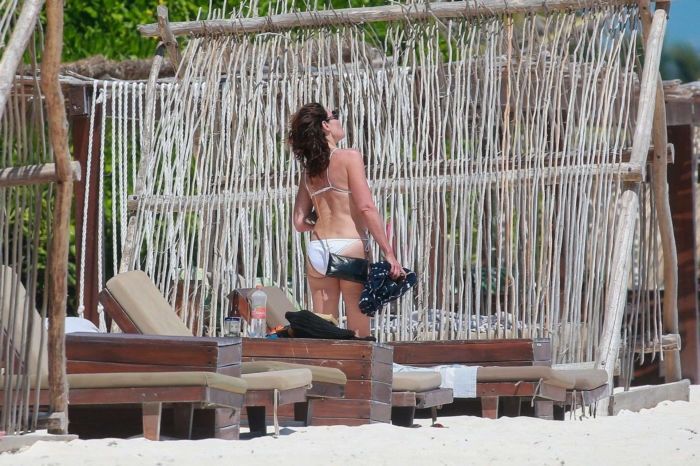 Luann De Lesseps Hits The Beach In A White Bikini In Tulum