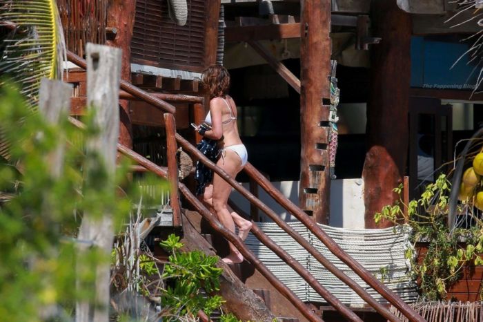 Luann De Lesseps Hits The Beach In A White Bikini In Tulum