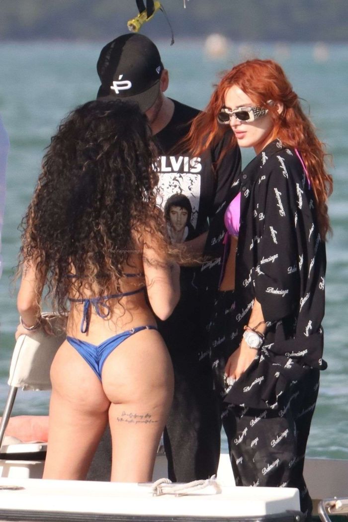 Malu Trevejo In A Blue Bikini At A Yacht In Miami