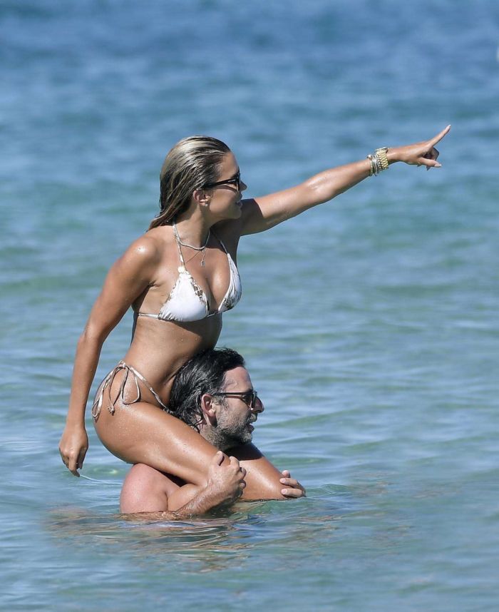 Sylvie Meis On A Bikini Vacation With Husband At The Beach In Saint Tropez